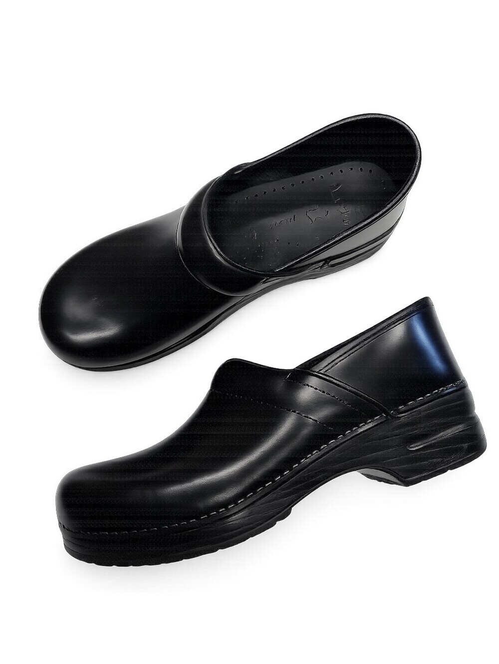 Dansko Professional Black Leather Clogs Slip Resistant Shoes EU 42 Narrow